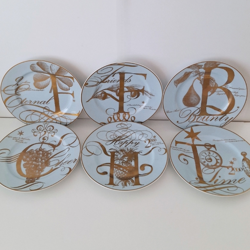 Williams Sonoma Circa 2000 set of 6 salad plates - vintage